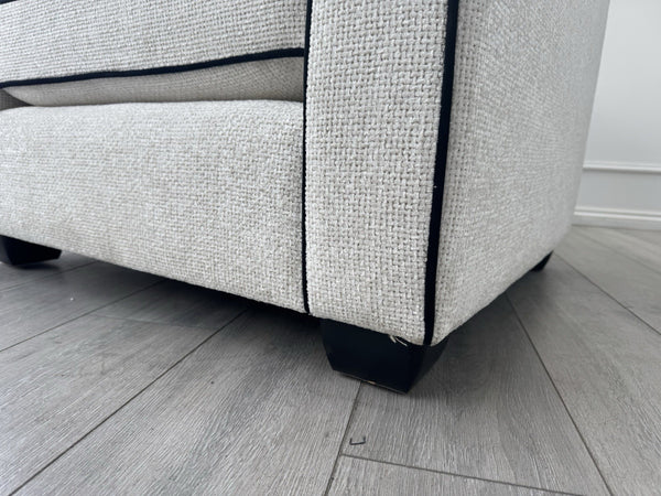 Furniture Village Celine Ivory Cream Woven Fabric Static Armchair7