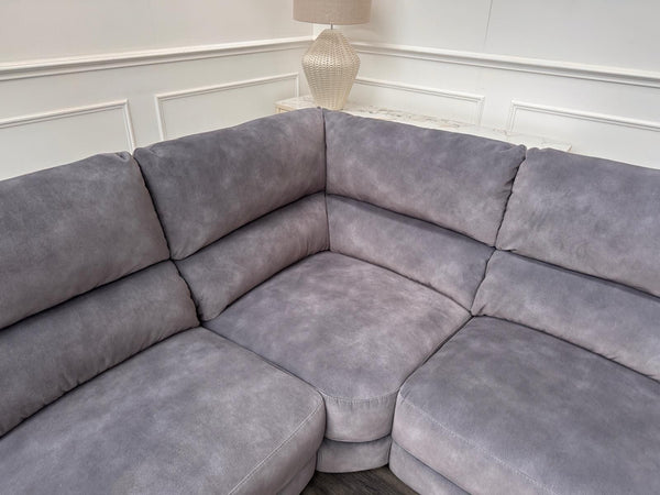 Furniture Village Nixon Large Power Reclining Corner Sofa In Grey Lux Velvet10