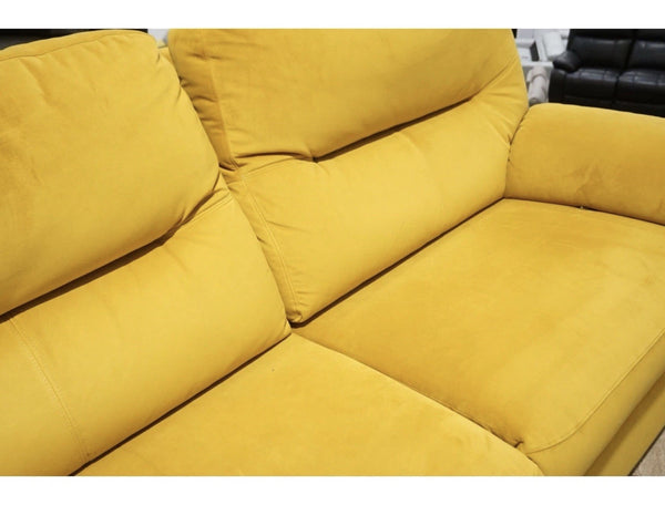 G Plan Seattle 3 Seater Sofa Power Recliner in Mustard Velvet Fabric 1