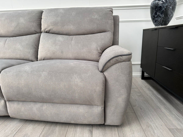 LAZYBOY DOUGLAS POWER RECLINER 3 SEATER SOFA IN GREY FABRIC9