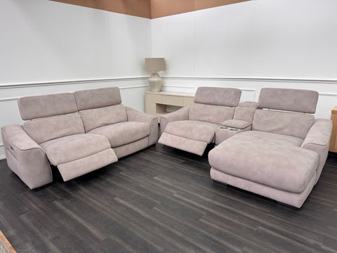 FV Xavier 2 Seater Lounger Corner & 3 Seater Sofa Set Power Recliner & Headrests0