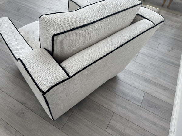 Furniture Village Celine Ivory Cream Woven Fabric Static Armchair15