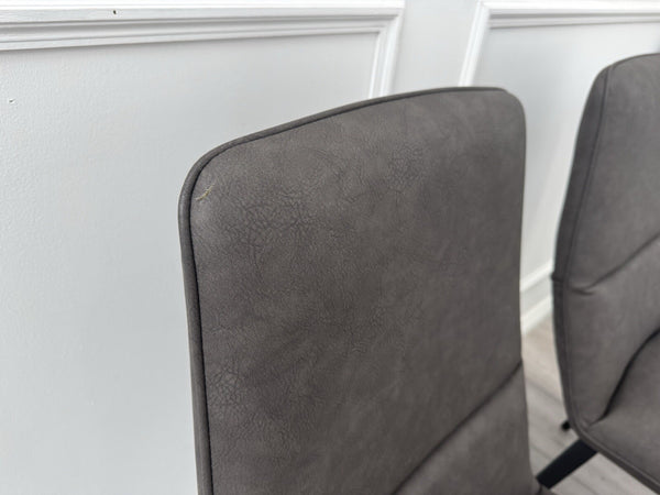 Furniture Village Bodahl Odin Set of 4 Grey Suede Dining Chairs7