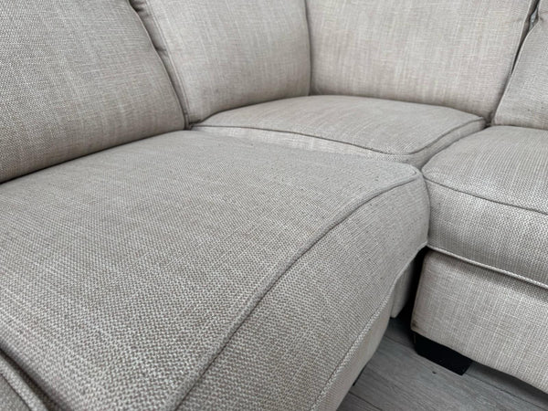 Sofology Nimbus Large Corner Sofa Beige Woven Fabric16