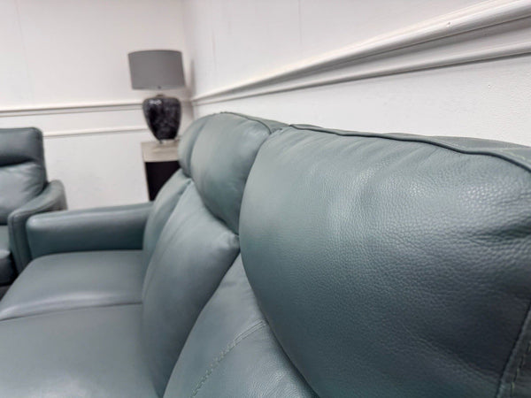 Furniture Village Petit Lake Green Power Recliner 3+3 Seater Sofa Set17