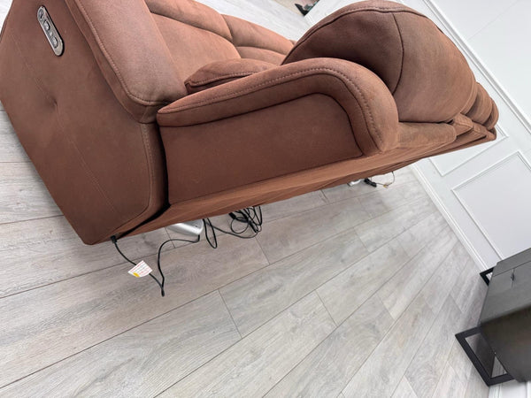 Sofology Gracie 4 Seater Power Recliner Sofa In Brown Material2