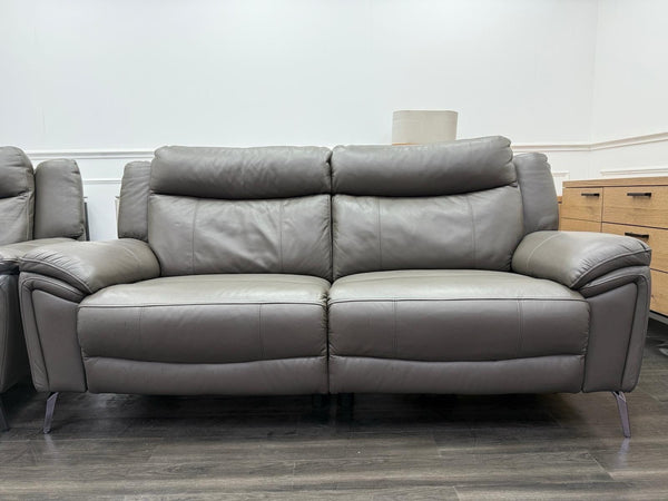DFS Wren Power Recliner 3+2 Seater Sofa Set In Grey Leather15