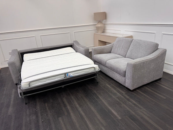 Furniture Village Optimus 3 Seater Sofabed + 2 Seater Sofa Set Grey Fabric16