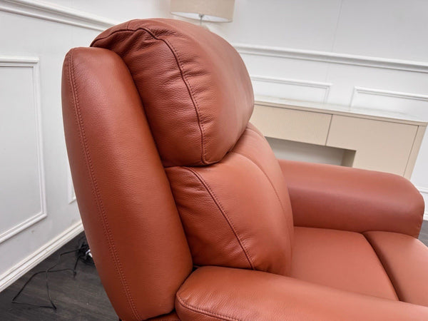 LAZY BOY PARIS Static Armchair In Brown Leather6