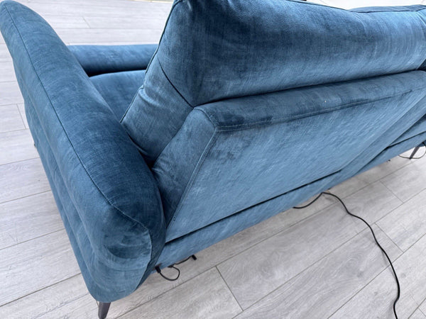 Sofology Renato 2.5 Seater Sofa + Centre Console Navy Blue Velvet Fabric19