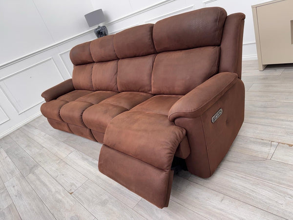 Sofology Gracie 4 Seater Power Recliner Sofa In Brown Material16