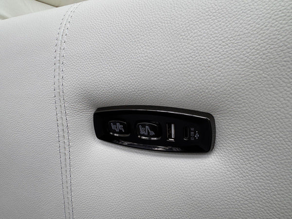 Furniture Village Le Mans Power Recliner White Leather Swivel Armchair3