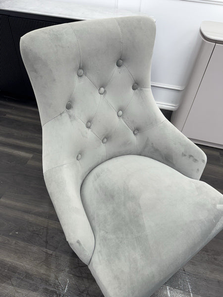 Furniture Village Dolce Grey Velvet knocker Dining Chair (Pre-sale, Read Desc)7