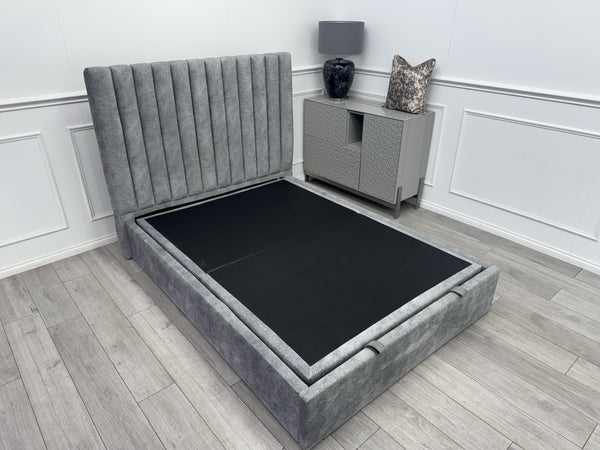 Furniture Village Ramos Ottoman Bedframe | Double | Dapple Silver Grey1