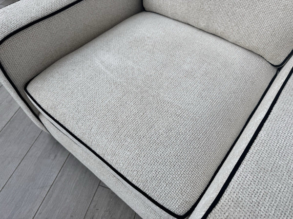 Furniture Village Celine Ivory Cream Woven Fabric Static Armchair12