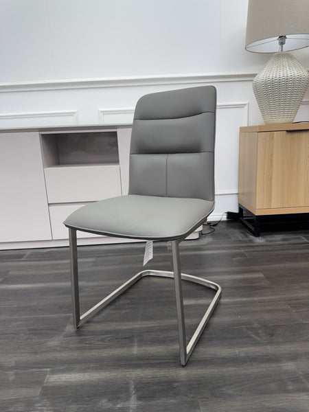 Furniture Village Cashmere grey faux leather cantilever dining chair (Pre-sale)4