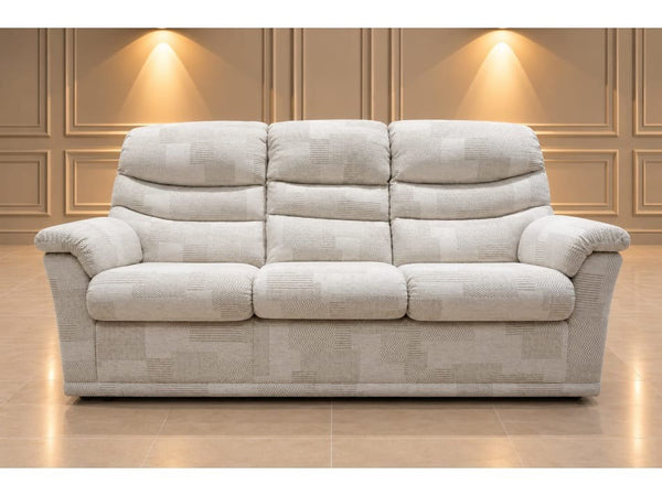 G Plan Malvern checkers putty fabric standard 3 seater sofa0