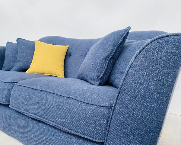 New Sofology Bartelli Navy Blue Fabric 2 Seater Sofa6