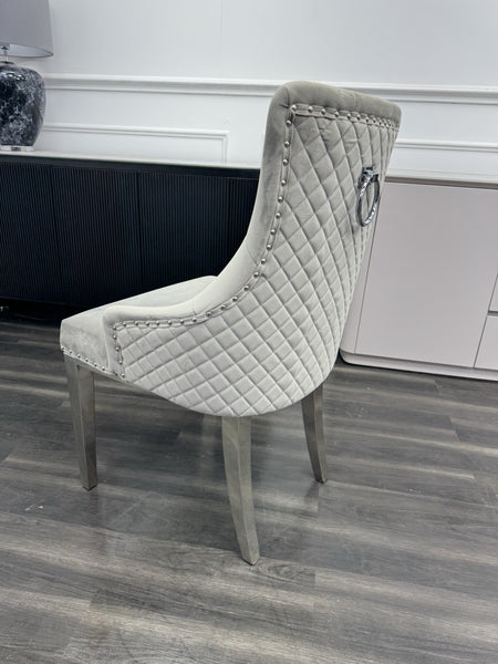 Furniture Village Dolce Grey Velvet knocker Dining Chair (Pre-sale, Read Desc)5