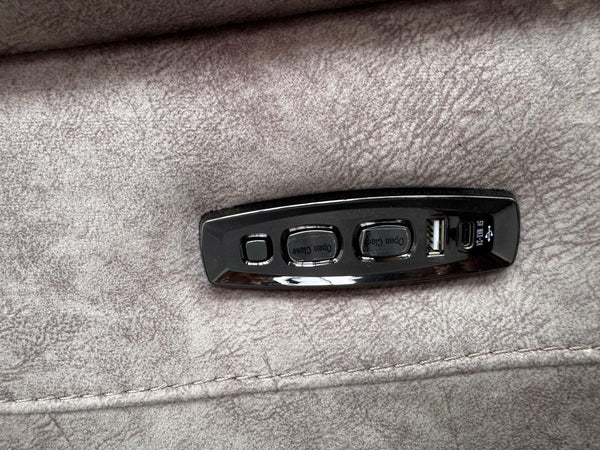 Furniture Village Moreno Beige Fabric Armchair Electric Power Recliner2