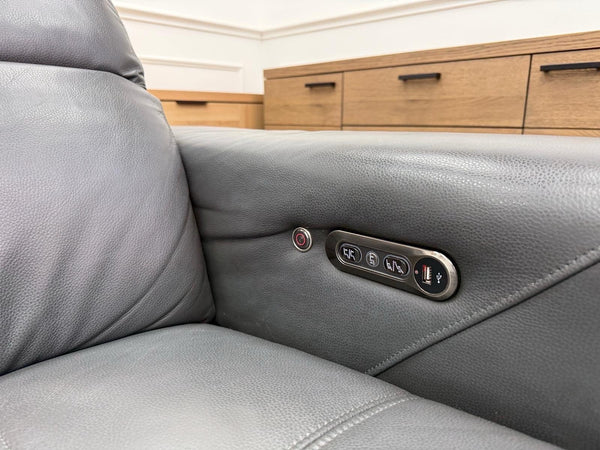 Sofology Marvella Power Recliner Large 4 Seater Sofa Charcoal Leather10