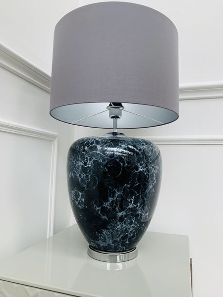 BRAND NEW Sofology Walters Table Lamp & Shade - Navy Marble £2494