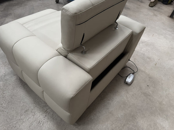 Lazyboy COLORADO Off White Snuggle/Cuddle Armchair Power Recliner + Headrest 6