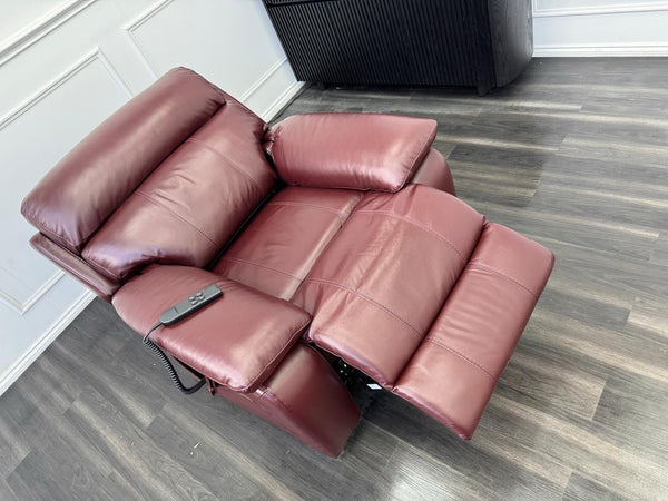 Furniture Village Moreno Lift and Rise Recliner Armchair Burgundy Leather21