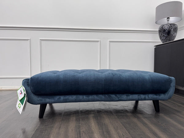 Furniture Village Rene Heritage Airforce Fabric Large Footstool1