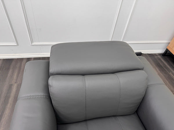 DFS Jagger Power Recliner Armchair Grey Leather Power Headrest9