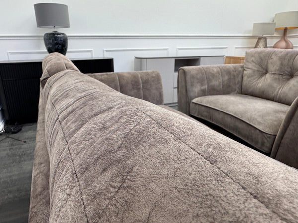 FURNITURE VILLAGE ARIANA 3 Seater Sofa Cuddle Set Classic Back Dapple Chocolate14