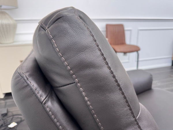 FV Lille Dark Brown Leather Armchair Power Recliner11