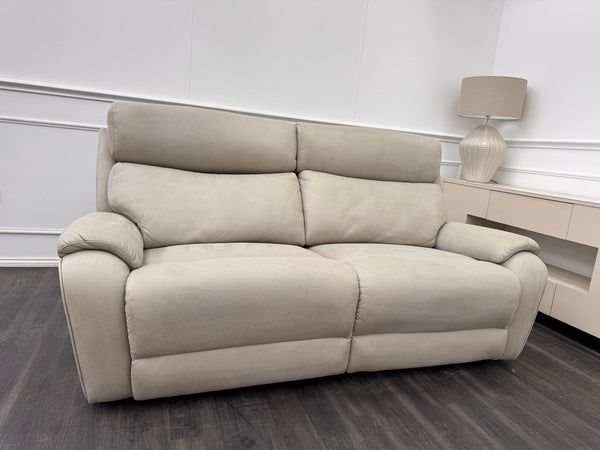 LA Z BOY Winchester Power Recliner 3 Seater Sofa In Beige Fabric Power Headrest21