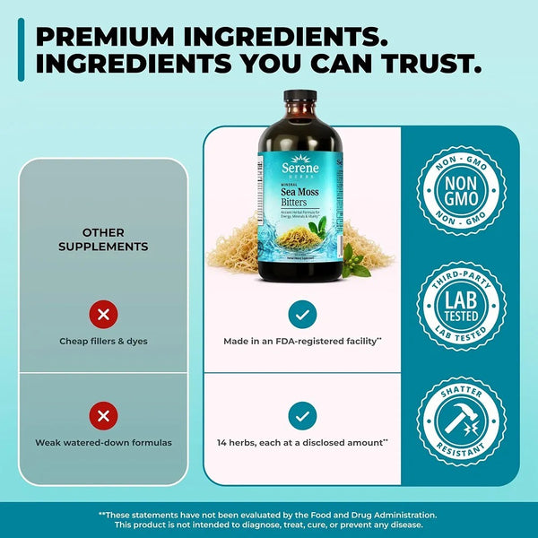 Serene Herbs Mineral Sea Moss Bitters – Liquid Herbal Dietary Supplement6