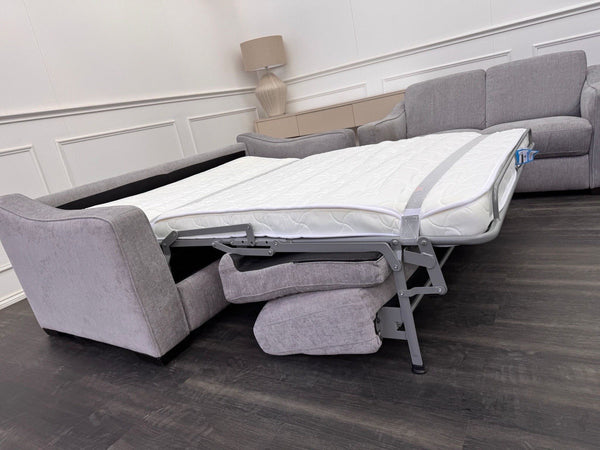 Furniture Village Optimus 3 Seater Sofabed + 2 Seater Sofa Set Grey Fabric10