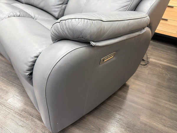 G Plan Kingsbury Capri Seal Leather 3 Seater Curved Sofa Power Recliner13