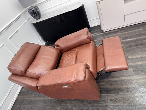 G Plan Thornbury Brown/Chestnut Leather Power Recliner Armchair11