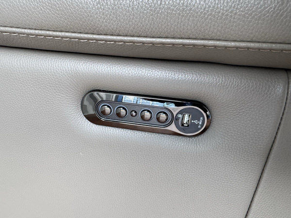 Furniture Village 3 Seater Sofa Power Recliners & Headrests Taupe Leather6