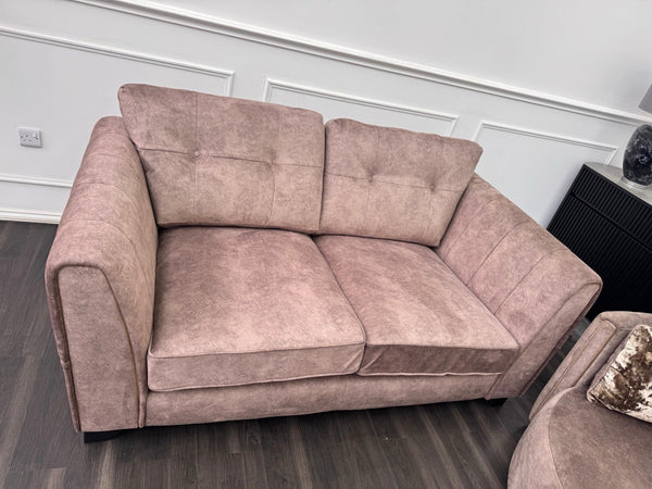 FURNITURE VILLAGE ARIANA 2 Seater Sofa Cuddle Set Classic Back Dapple Chocolate6