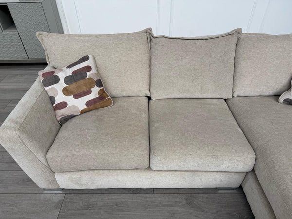 Furniture Village Sofia Beige Fabric Corner Sofa with Chaise End2