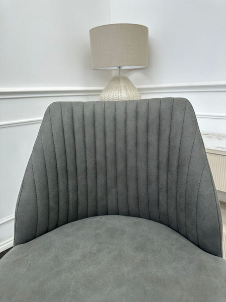Furniture Village Grigio Grey Swivel Pedestal Dining Barstool (Pre-sale)6