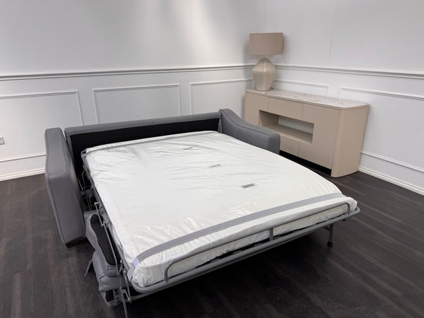 Furniture Village Optimus 3 Seater Sofabed Sofa Grey Leather19