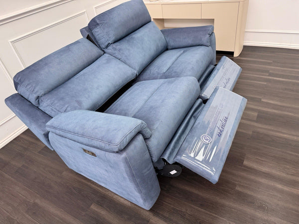 G PLAN Thornbury Power Recliner 3 Seater Sofa In Indigo Stingray Velvet Fabric12