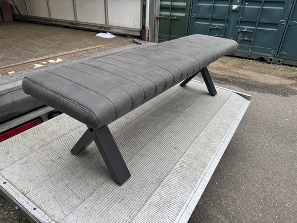Furniture Village Moon 180cm Grey Fabric Dining Bench0