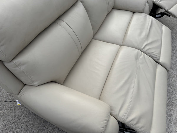 LA-Z-BOY WINCHESTER LEATHER POWER RECLINER 3 SEATER SOFA & ARMCHAIR SET - Cream23