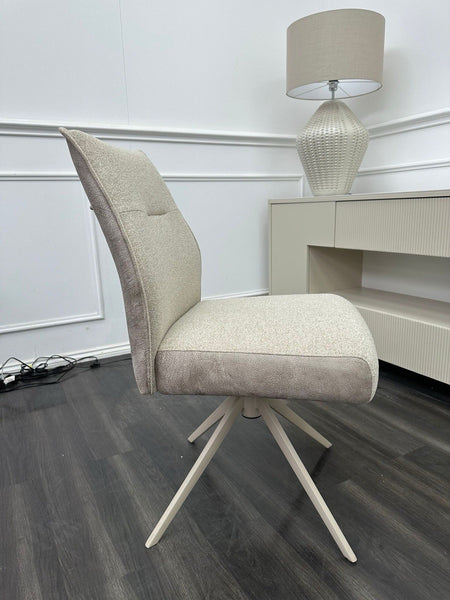FV Mirage Taupe Beige Fabric Swivel Dining Chair (Choose Quantity)1