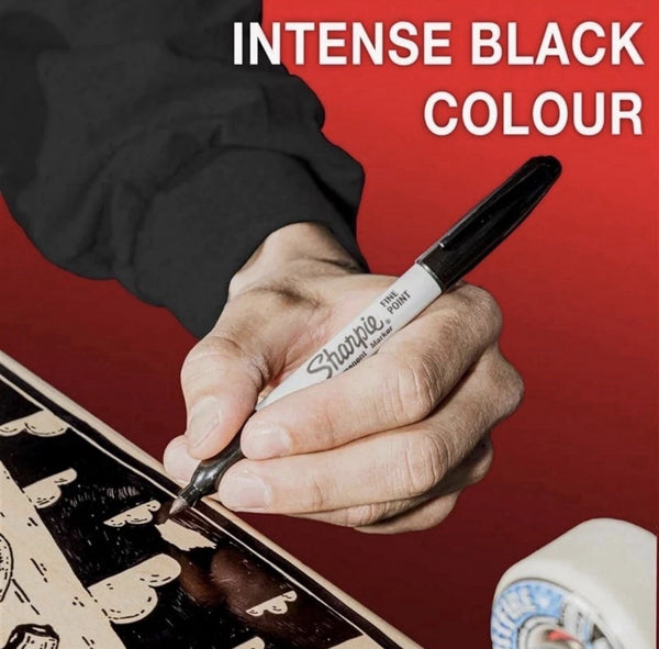 1 x SHARPIE Black FINE Point Bullet Tip Permanent Marker Pens Genuine- UK2