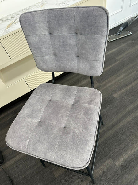 Furniture Village Toronto Grey Velvet Swivel Dining Barstool4