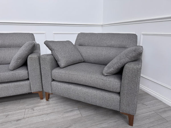 Furniture Village UNIQA Grey Fabric 3 & 2 & 1 Seater Power Recliner Sofa Set9