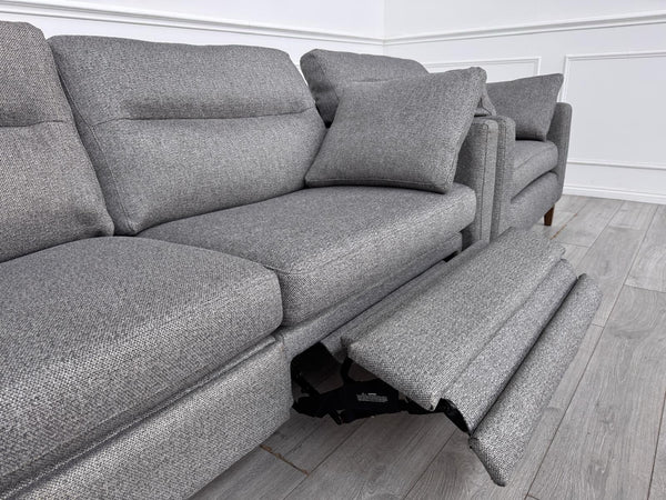 Furniture Village UNIQA Grey Fabric 3 Seater Power Recliner & Loveseat Sofa Set8